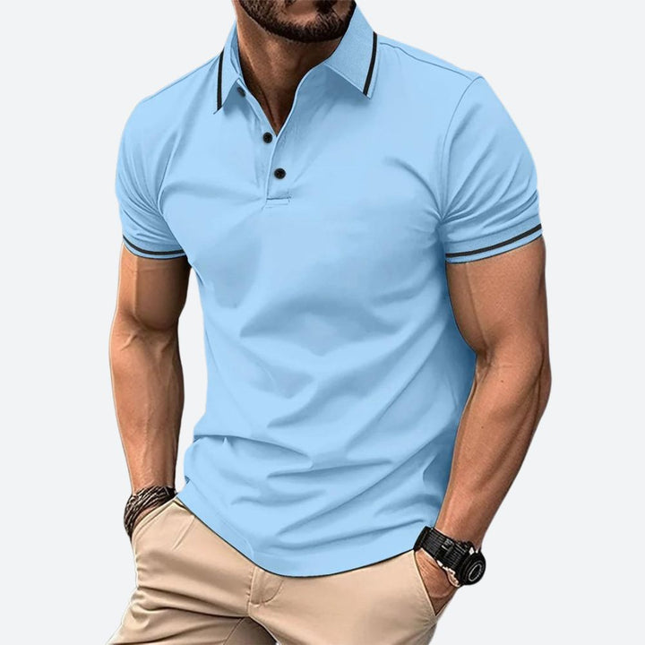 Polo Homme à Manches Courtes en Tissu Respirant – Élégant et Confortable pour Bureau et Loisirs 3