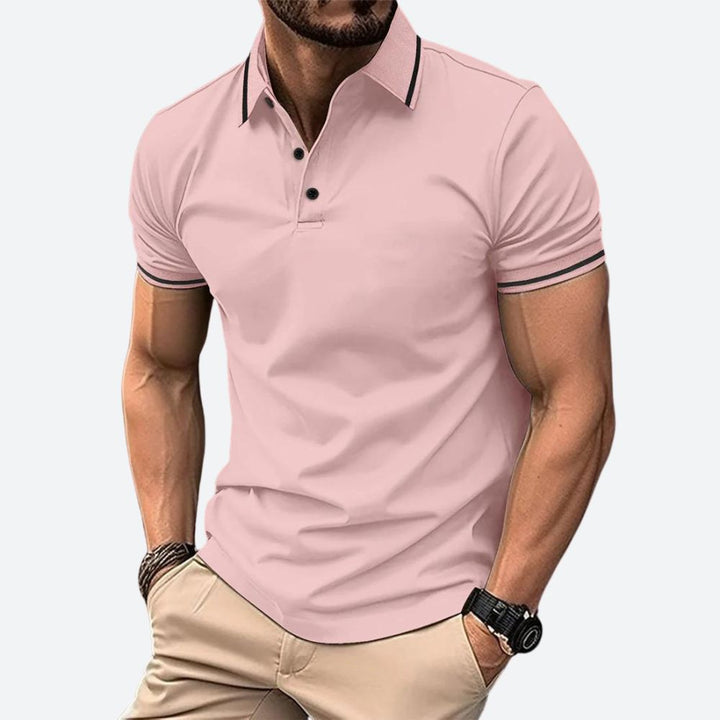 Polo Homme à Manches Courtes en Tissu Respirant – Élégant et Confortable pour Bureau et Loisirs 4