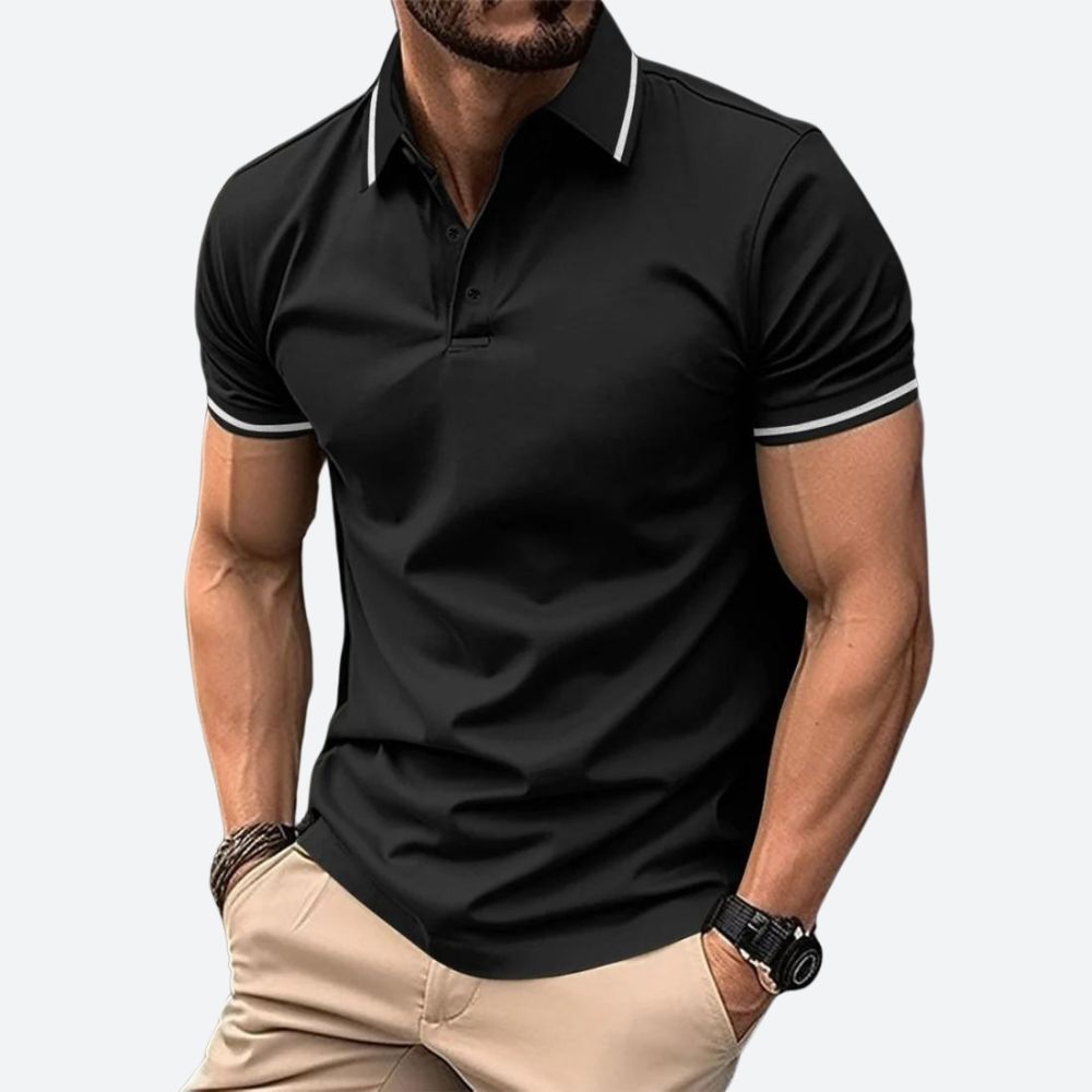Polo Homme à Manches Courtes en Tissu Respirant – Élégant et Confortable pour Bureau et Loisirs 5
