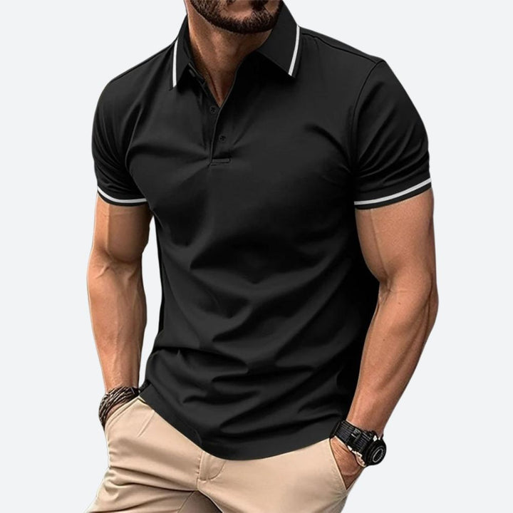 Polo Homme à Manches Courtes en Tissu Respirant – Élégant et Confortable pour Bureau et Loisirs 5