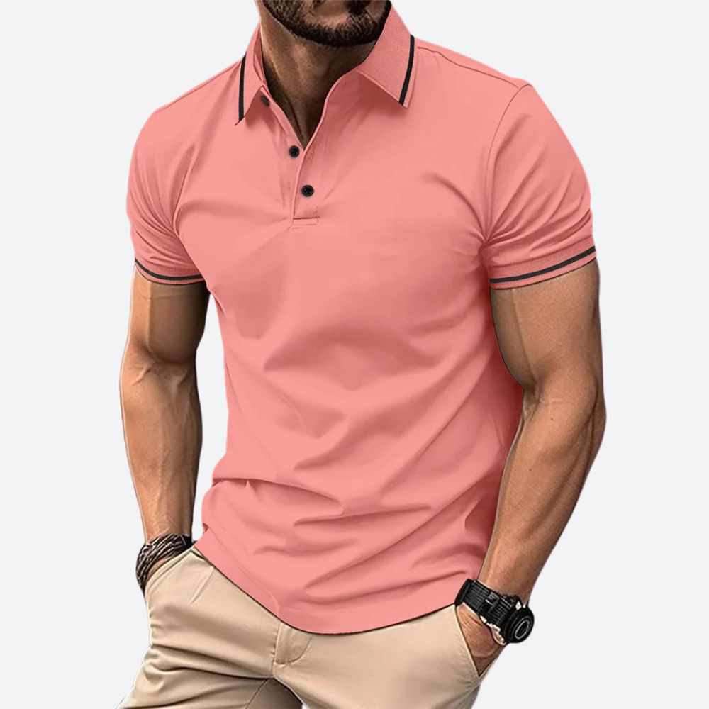 Polo Homme à Manches Courtes en Tissu Respirant – Élégant et Confortable pour Bureau et Loisirs 6