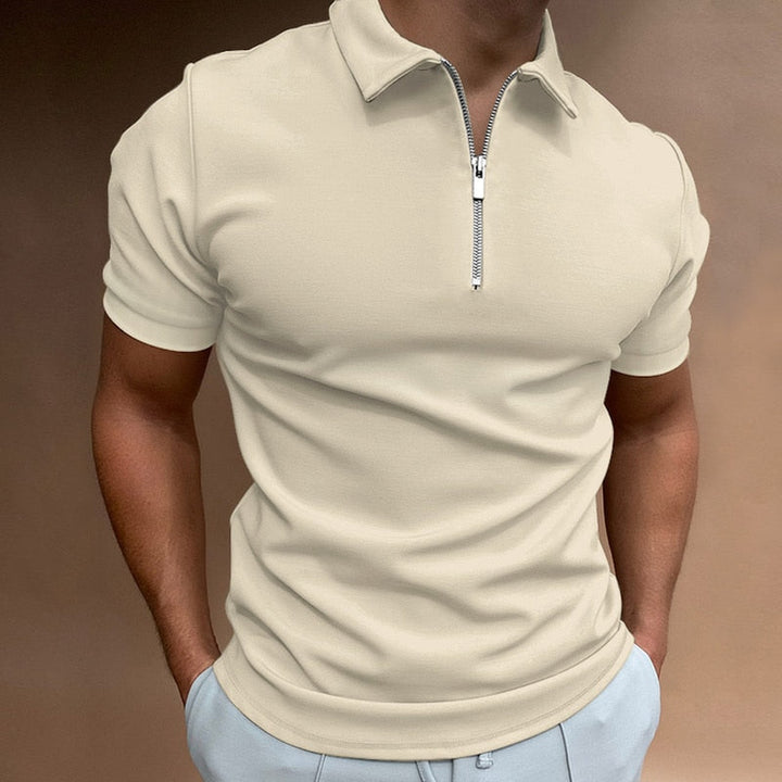 Polo Homme à Raccord Zippé en Polyester, Design Élégant et Confort Optimal, Disponible en Plusieurs Tailles et Couleurs 5