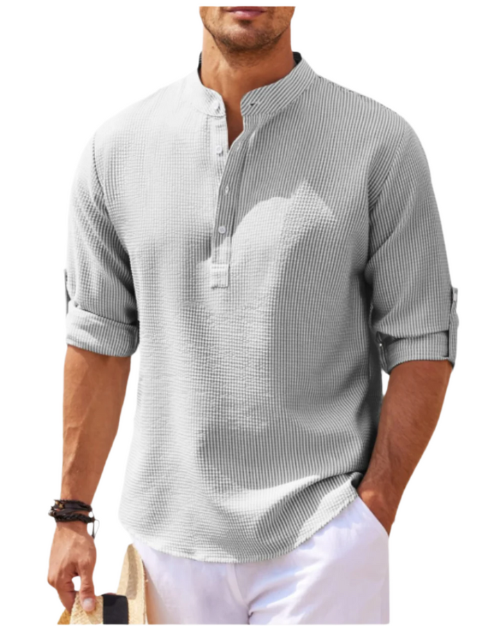 Polo Manche Longue Homme en Tissu Léger et Respirant - Style Décontracté et Élégant, Coupe Ajustée 6