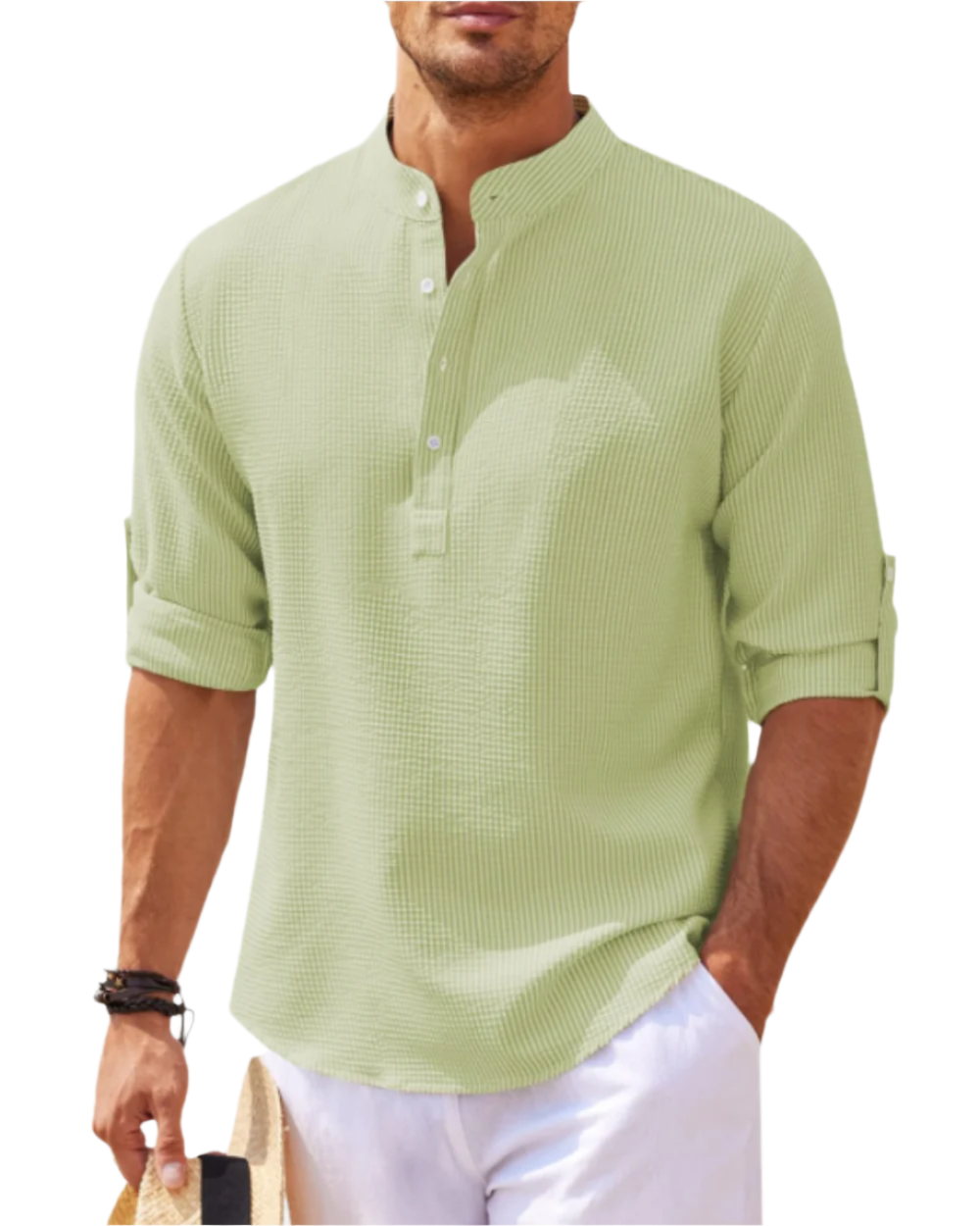 Polo Manche Longue Homme en Tissu Léger et Respirant - Style Décontracté et Élégant, Coupe Ajustée 8
