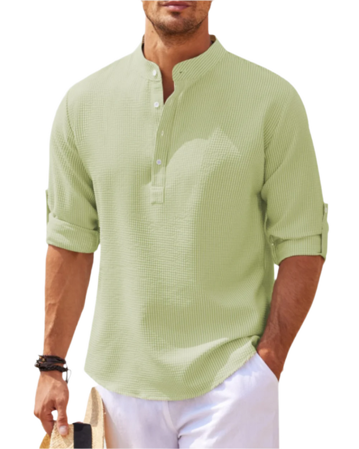 Polo Manche Longue Homme en Tissu Léger et Respirant - Style Décontracté et Élégant, Coupe Ajustée 8