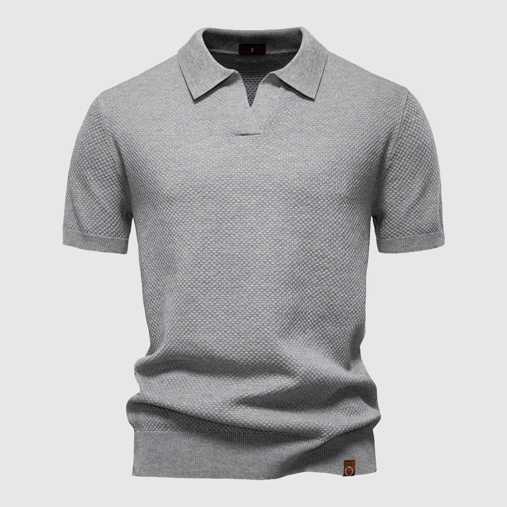 Polo en Poly-Viscose Respirant avec Col Polo – Élégance Classique 0