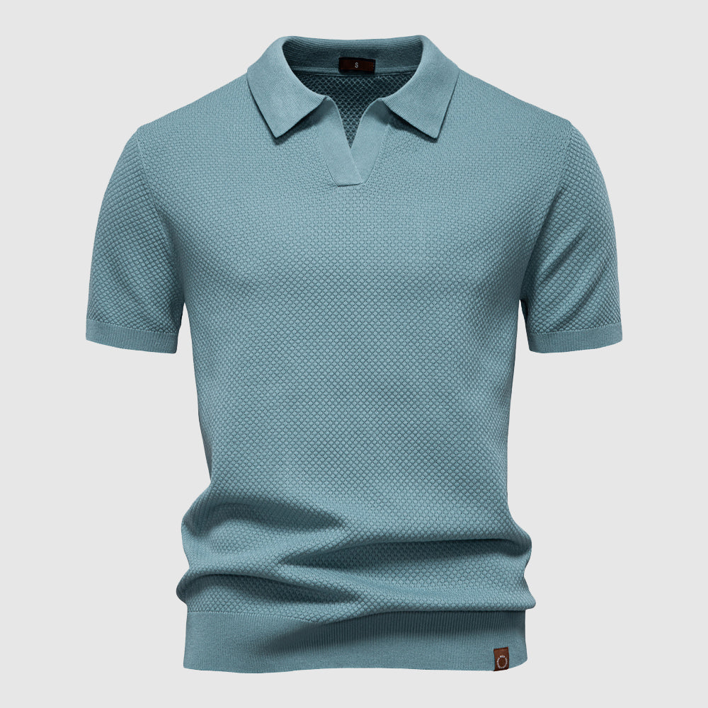 Polo en Poly-Viscose Respirant avec Col Polo – Élégance Classique 1