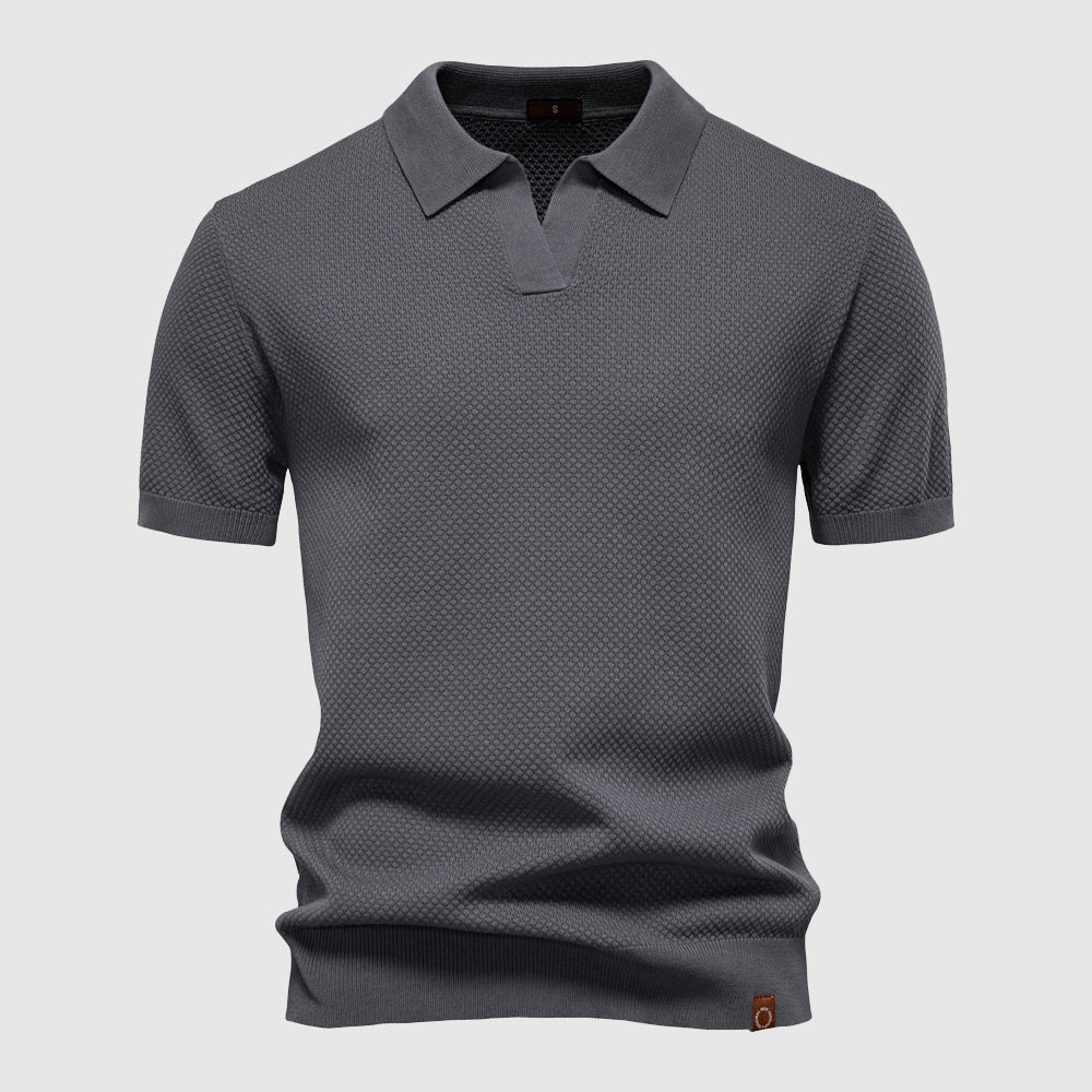 Polo en Poly-Viscose Respirant avec Col Polo – Élégance Classique 2