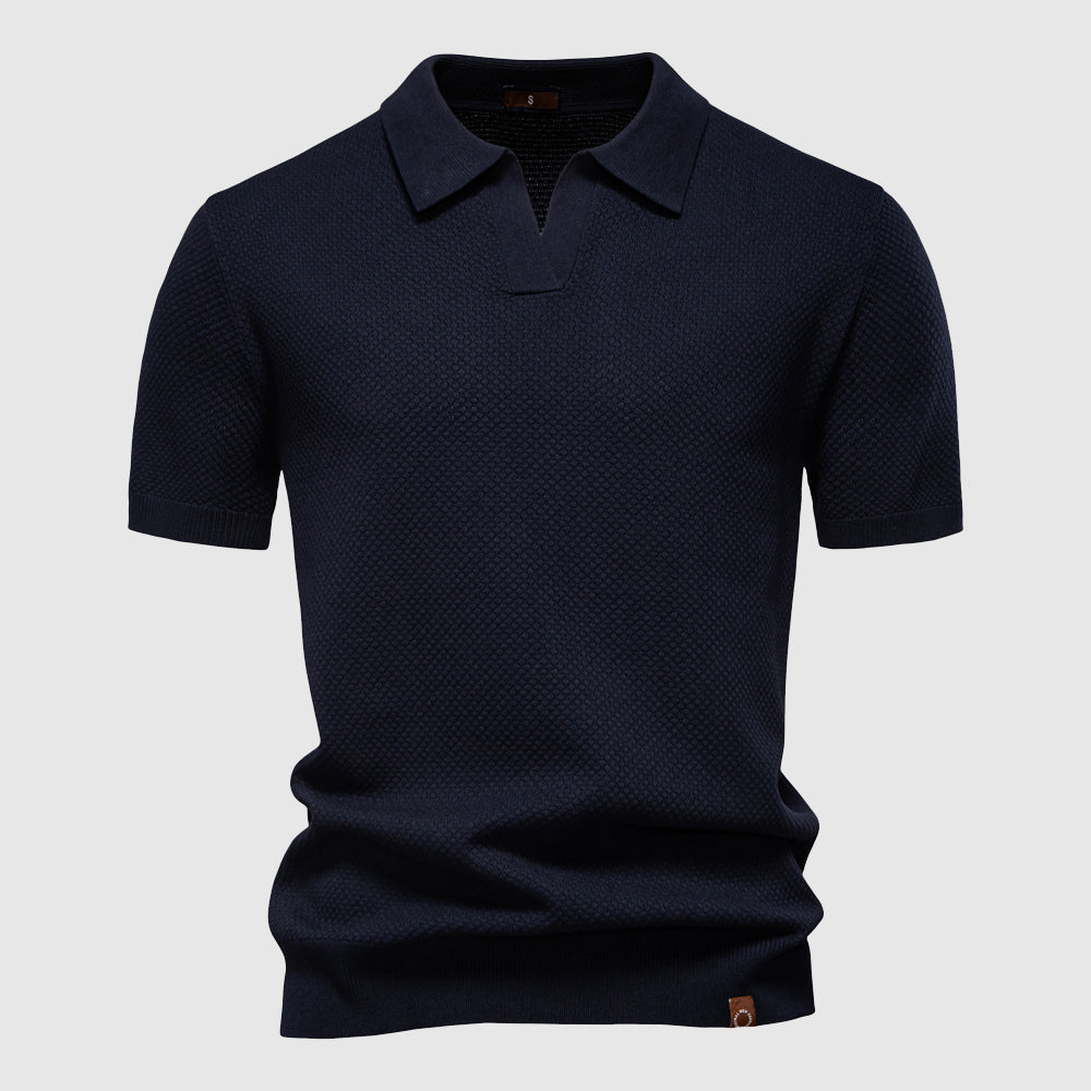 Polo en Poly-Viscose Respirant avec Col Polo – Élégance Classique 3