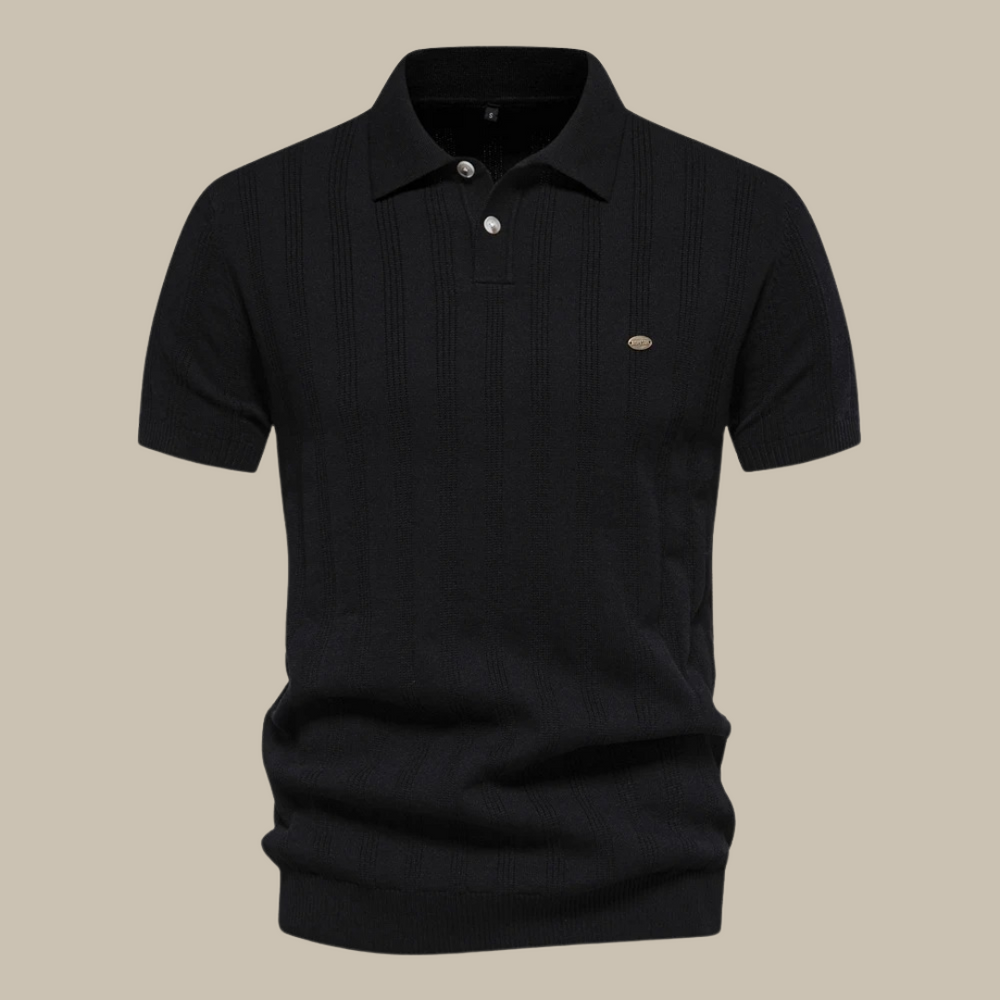 Polo Homme en Laine Mérinos Élégant à Manches Courtes – Confort et Style Polyvalent-2
