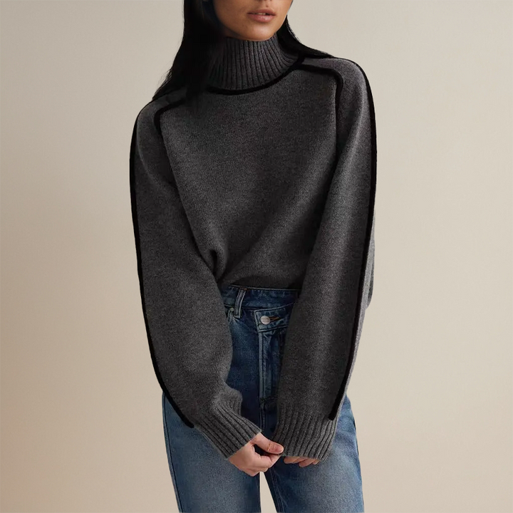 Pull Col Roulé Élégant en Maille Douce – Tunique Automnale Chic 5