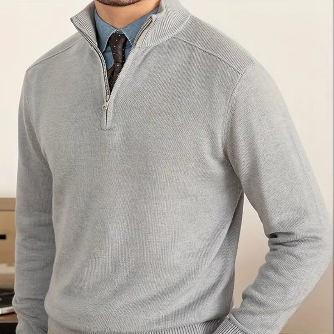 Pull Homme Hiver Col Roulé Zippé en Coton Premium - Élégance et Confort pour Toutes Occasions 4