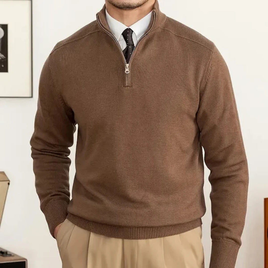 Pull Homme Hiver Col Roulé Zippé en Coton Premium - Élégance et Confort pour Toutes Occasions 6