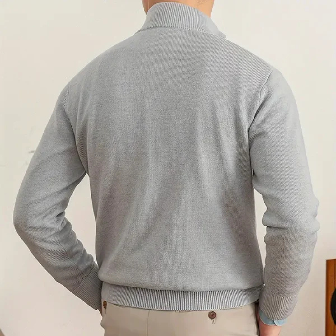Pull Homme Hiver Col Roulé Zippé en Coton Premium - Élégance et Confort pour Toutes Occasions 7