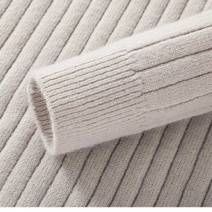 Pull Homme Zippé à Col Montant en Coton Premium - Manches Longues, Coupe Ajustée, Idéal pour les Saisons Froides 4