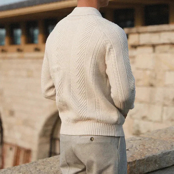 Pull Homme en Tricot à Manches Longues, Confortable et Élégant, Coupe Ajustée, Motif Distinctif – Disponible en S, M, L, XL 5