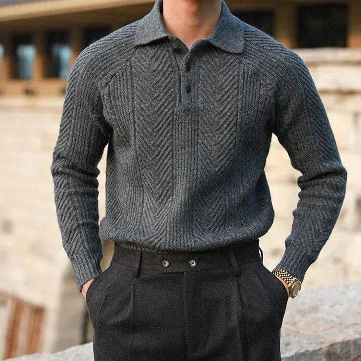Pull Homme en Tricot à Manches Longues, Confortable et Élégant, Coupe Ajustée, Motif Distinctif – Disponible en S, M, L, XL 6