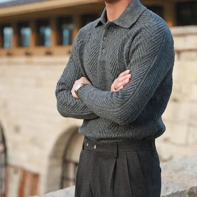 Pull Homme en Tricot à Manches Longues, Confortable et Élégant, Coupe Ajustée, Motif Distinctif – Disponible en S, M, L, XL 8