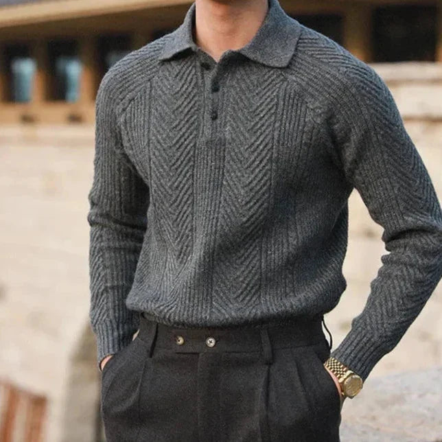 Pull Homme en Tricot à Manches Longues, Confortable et Élégant, Coupe Ajustée, Motif Distinctif – Disponible en S, M, L, XL 9