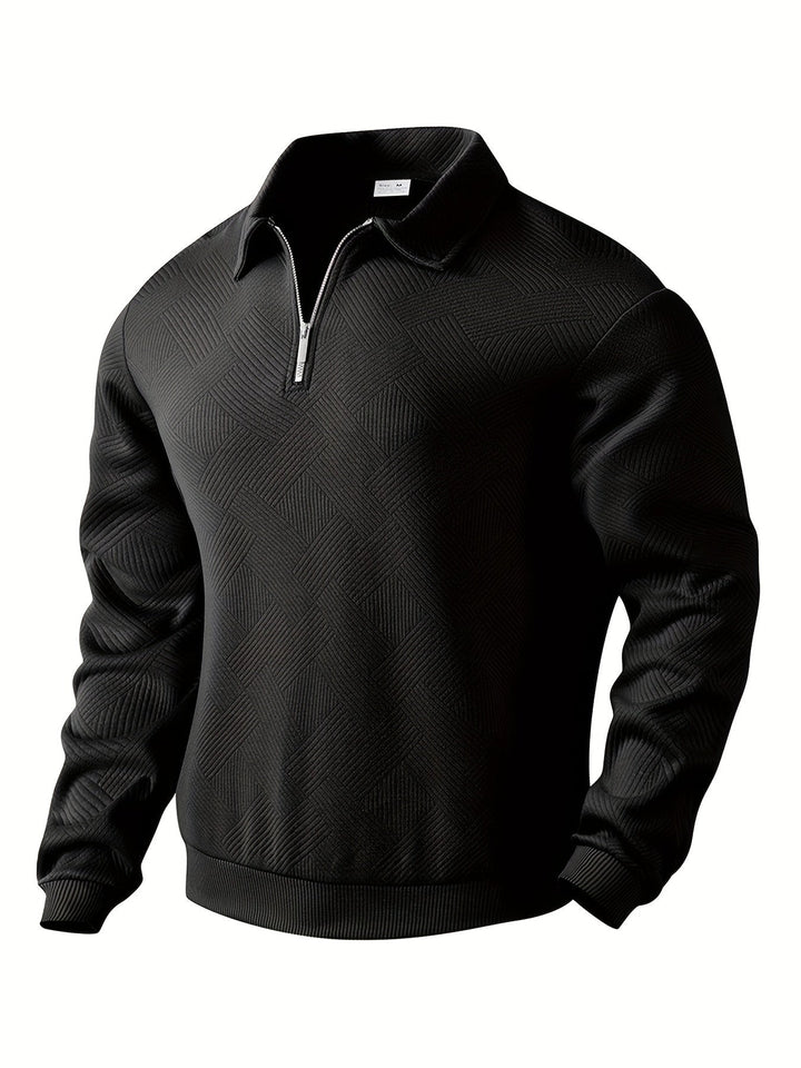 Pull Vintage Géométrique avec Zip – Confort et Style pour Toutes Occasions 10