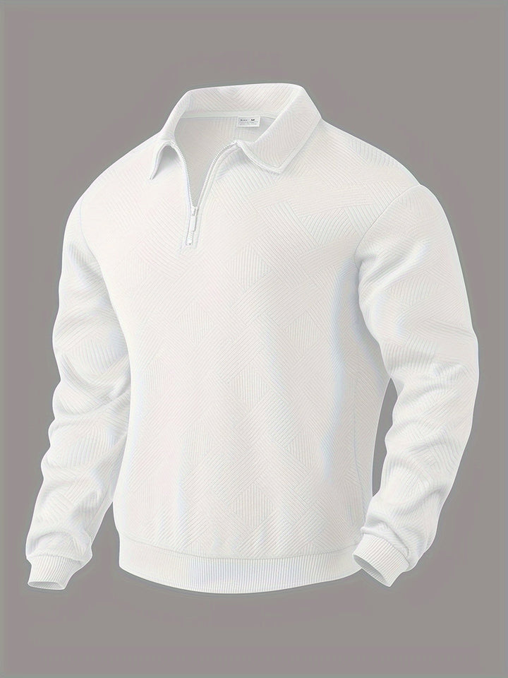 Pull Vintage Géométrique avec Zip – Confort et Style pour Toutes Occasions 11