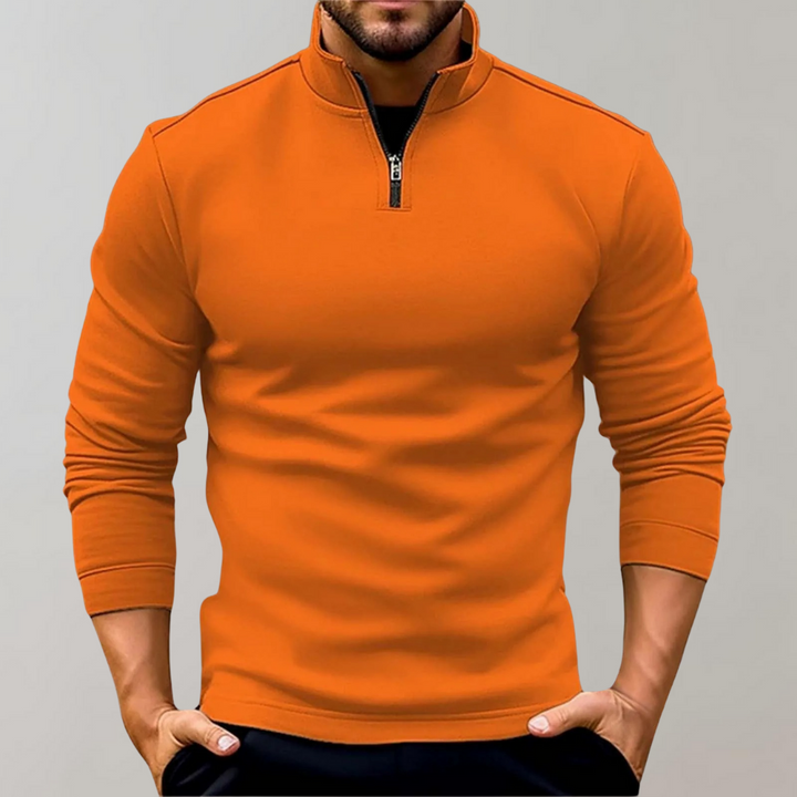 Pull d'hiver pour hommes avec col zippé – Confortable et élégant en plusieurs couleurs 2