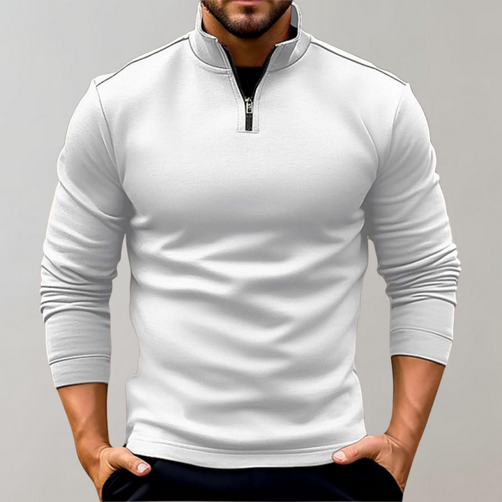 Pull d'hiver pour hommes avec col zippé – Confortable et élégant en plusieurs couleurs 3