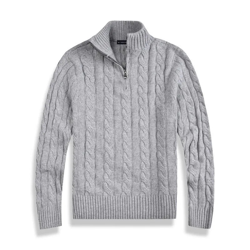 Pull en Coton Femme à Col Montant avec Fermeture Éclair - Manches Longues, Confort Élégant et Moderne 0