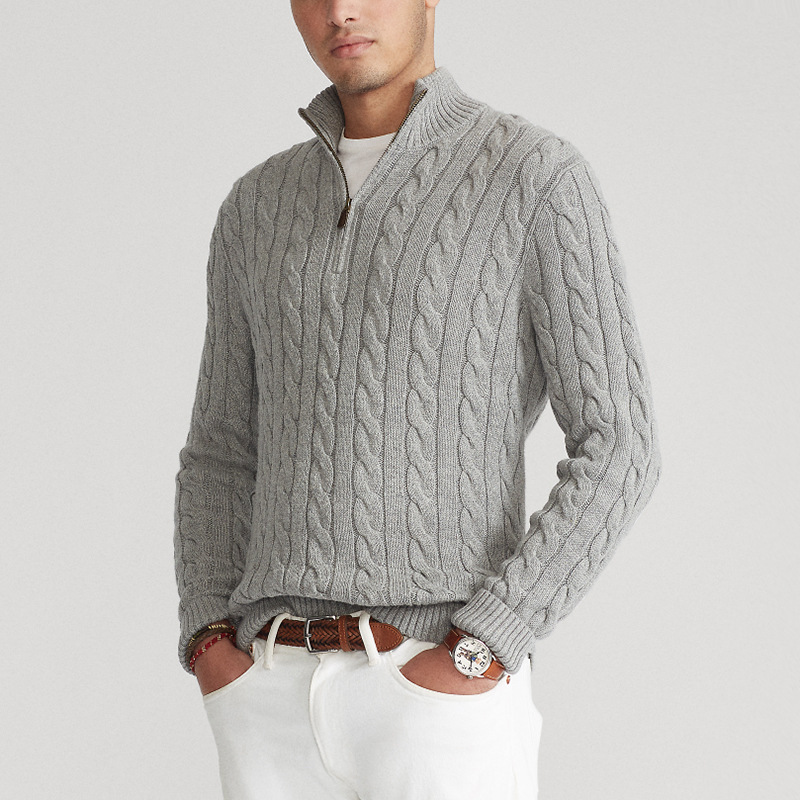 Pull en Coton Femme à Col Montant avec Fermeture Éclair - Manches Longues, Confort Élégant et Moderne 1