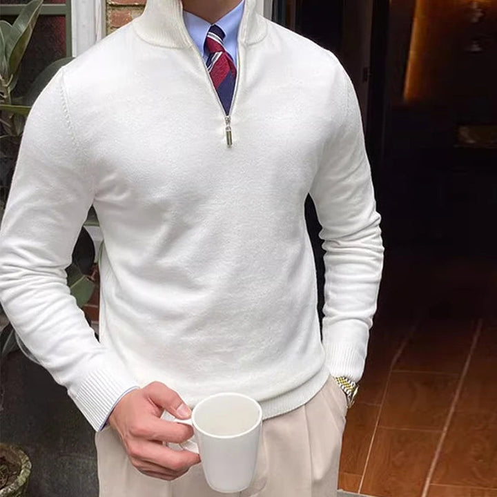 Pull en Laine Mi-Haut à Col Zippé pour Homme et Femme - Confort et Élégance en Mélange de Laine 3