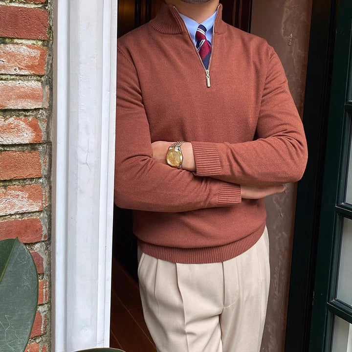 Pull en Laine Mi-Haut à Col Zippé pour Homme et Femme - Confort et Élégance en Mélange de Laine 5