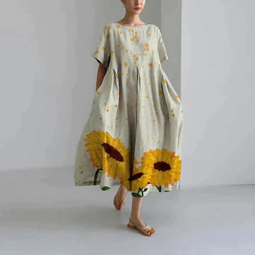 Robe Décontractée et Élégante avec Imprimé Floral – Confortable et Chic 3