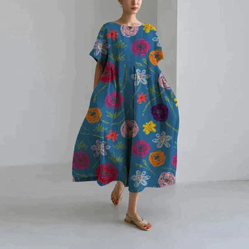 Robe Décontractée et Élégante avec Imprimé Floral – Confortable et Chic 6