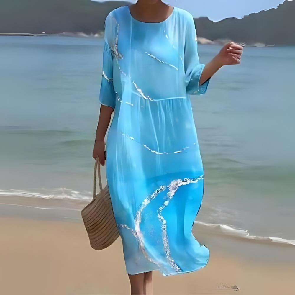 Robe Élégante en Coton avec Imprimé Floral – Style Classique et Confort Optimal 1