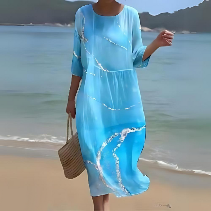 Robe Élégante en Coton avec Imprimé Floral – Style Classique et Confort Optimal 1