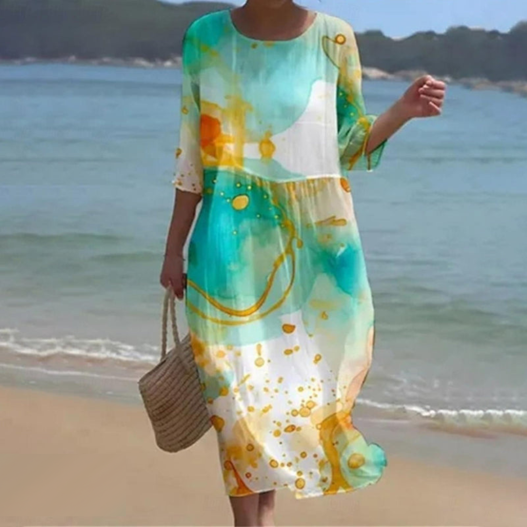 Robe Élégante en Coton avec Imprimé Floral – Style Classique et Confort Optimal 10