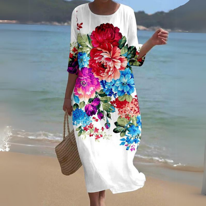 Robe Élégante en Coton avec Imprimé Floral – Style Classique et Confort Optimal 3
