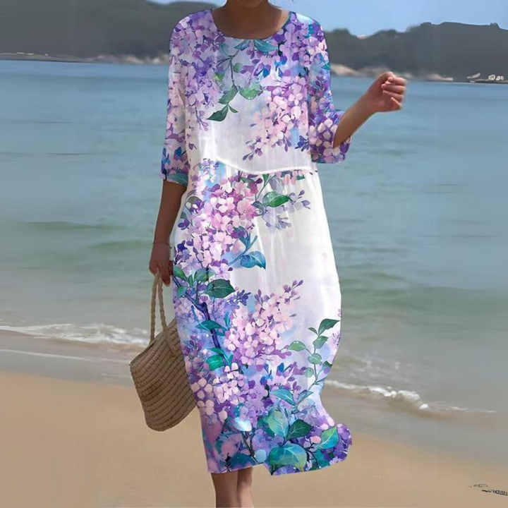 Robe Élégante en Coton avec Imprimé Floral – Style Classique et Confort Optimal 5