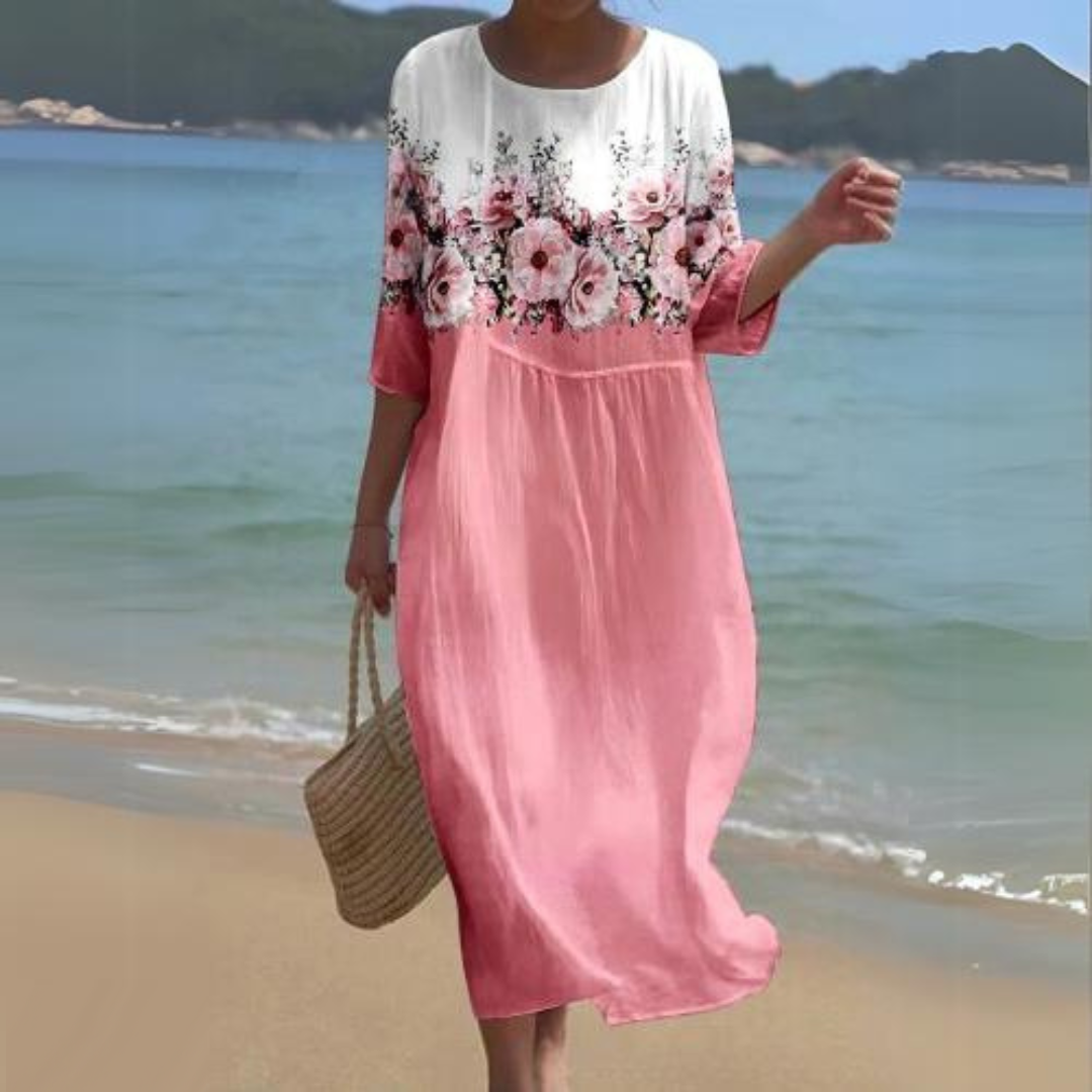 Robe Élégante en Coton avec Imprimé Floral – Style Classique et Confort Optimal 7