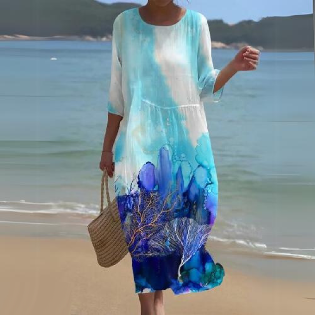 Robe Élégante en Coton avec Imprimé Floral – Style Classique et Confort Optimal 9