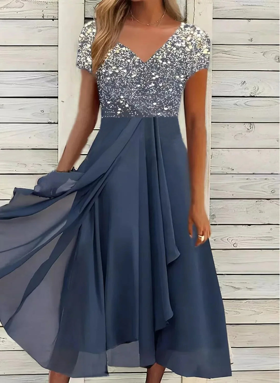 Robe Femme Élégante Noire Taille M Polyester 4