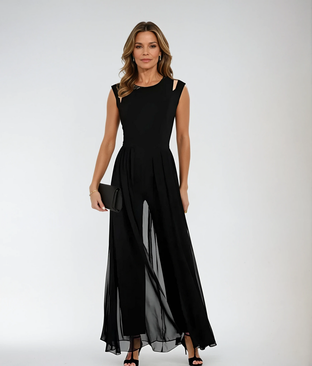 Robe Longue Femme ÉléGante Bleue Taille M Polyester 2