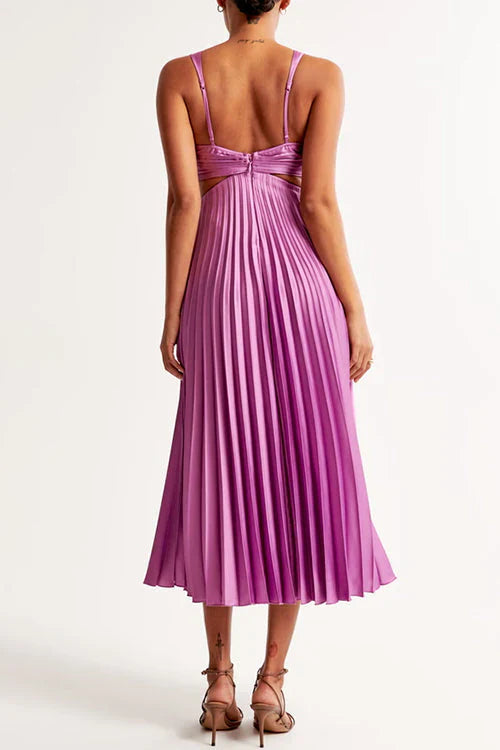 Robe Longue Femme Élégante avec Détails Plissés et Découpes Chic – Idéale pour Événements Spéciaux 2