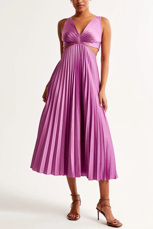 Robe Longue Femme Élégante avec Détails Plissés et Découpes Chic – Idéale pour Événements Spéciaux 5