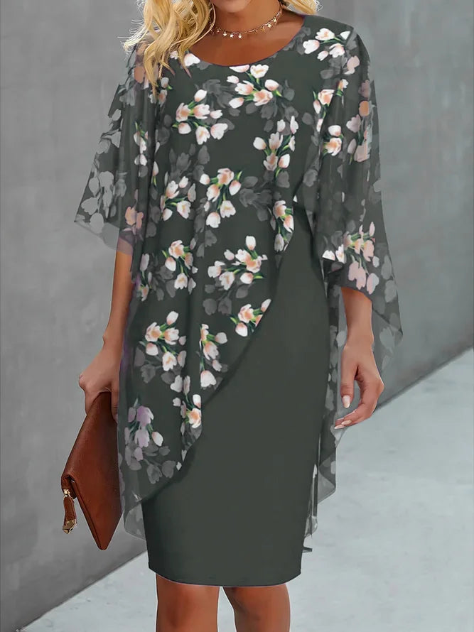 Robe Longue Femme Fleurie Taille M Chiffon Élégante 5