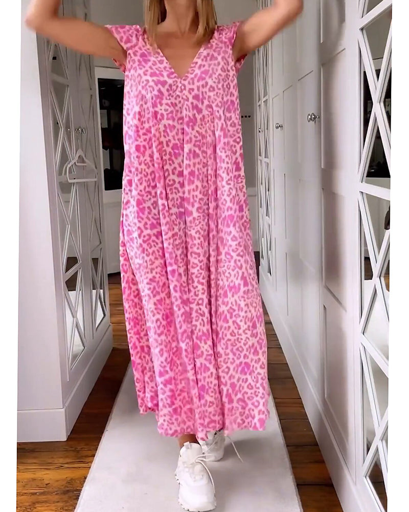 Robe Longue Femme Imprimé Léopard Taille M Polyester 1
