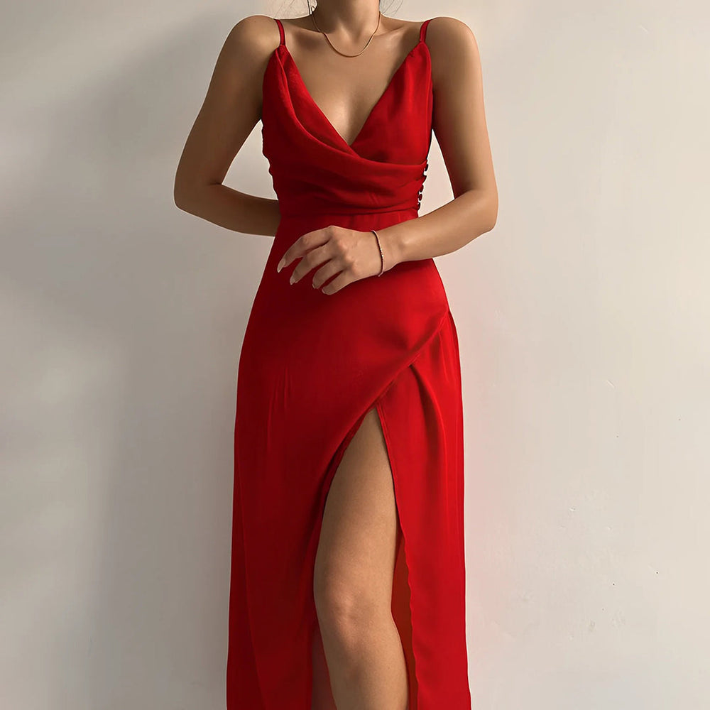 Robe Longue Femme Noire Élégante en Tissu Respirant – Robe Maxi d'Été Idéale pour Toutes Occasions 1