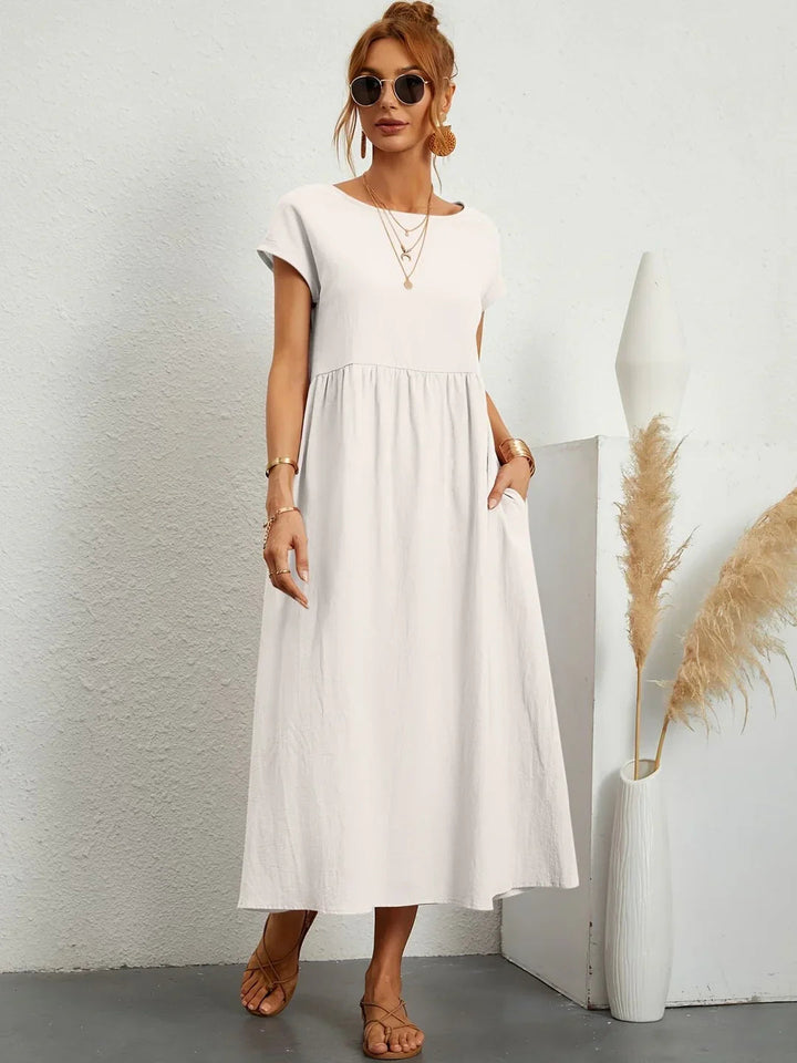 Robe Longue Femme en Coton Doux avec Poches – Élégante et Confortable pour Toutes Occasions 0