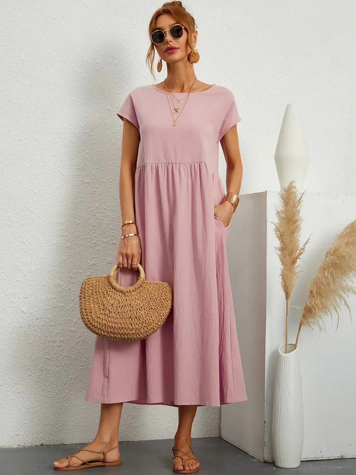 Robe Longue Femme en Coton Doux avec Poches – Élégante et Confortable pour Toutes Occasions 15