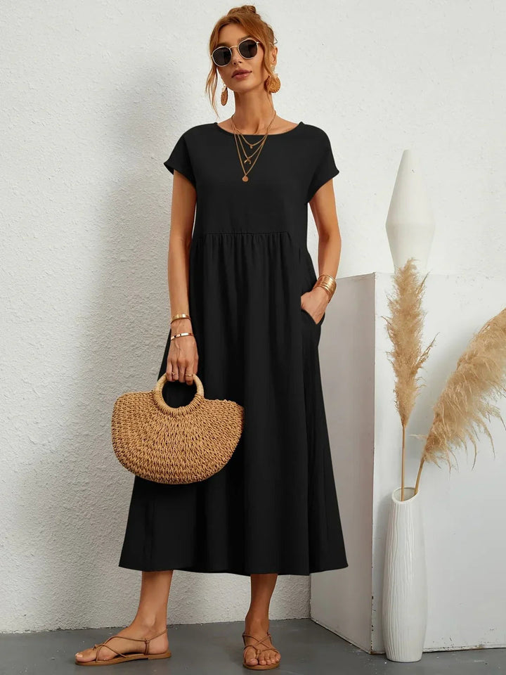 Robe Longue Femme en Coton Doux avec Poches – Élégante et Confortable pour Toutes Occasions 4